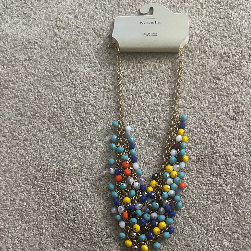 Natasha Vibrant Beaded Necklace 16$